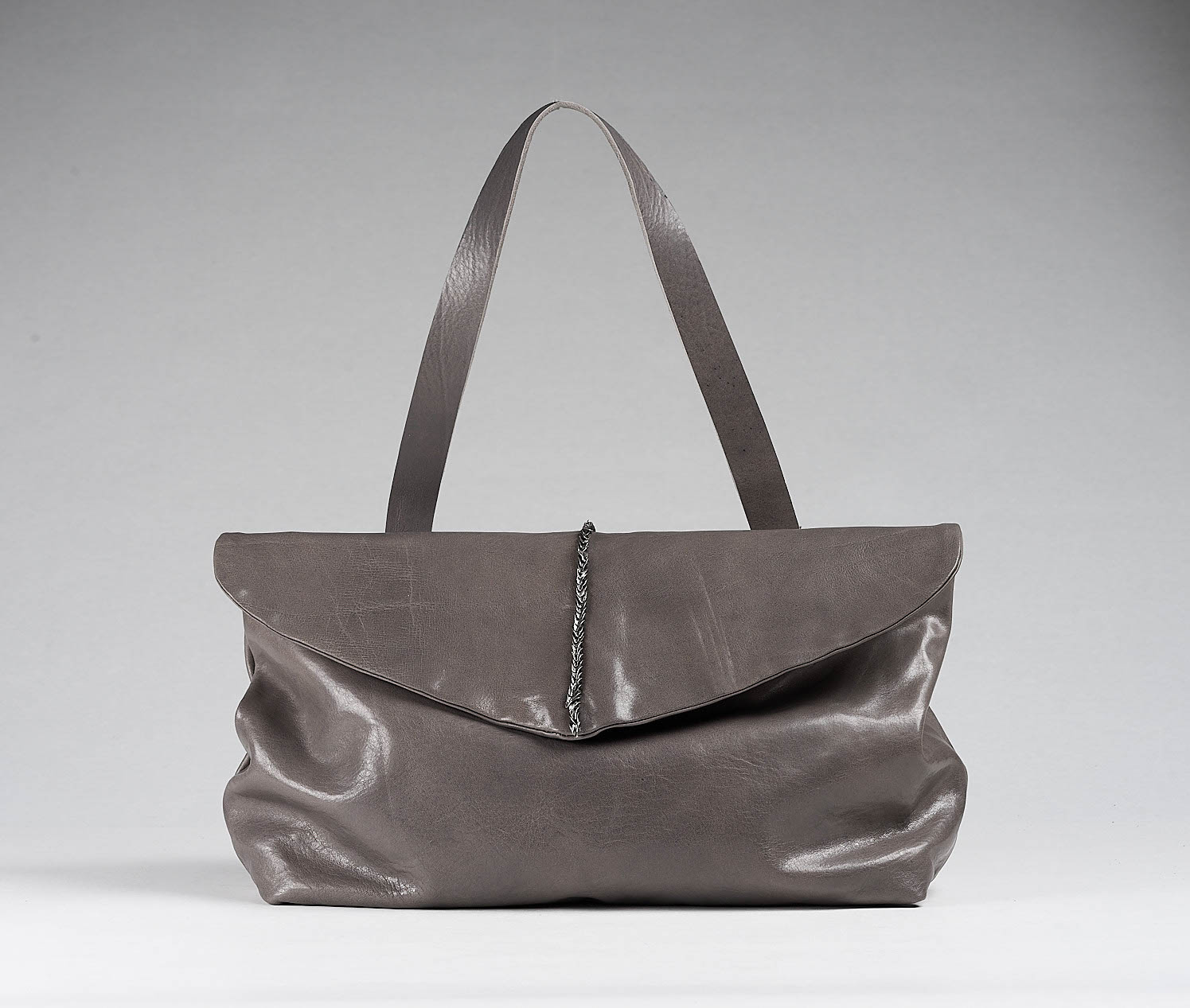 daniele basta leather and silver bags - FRONT